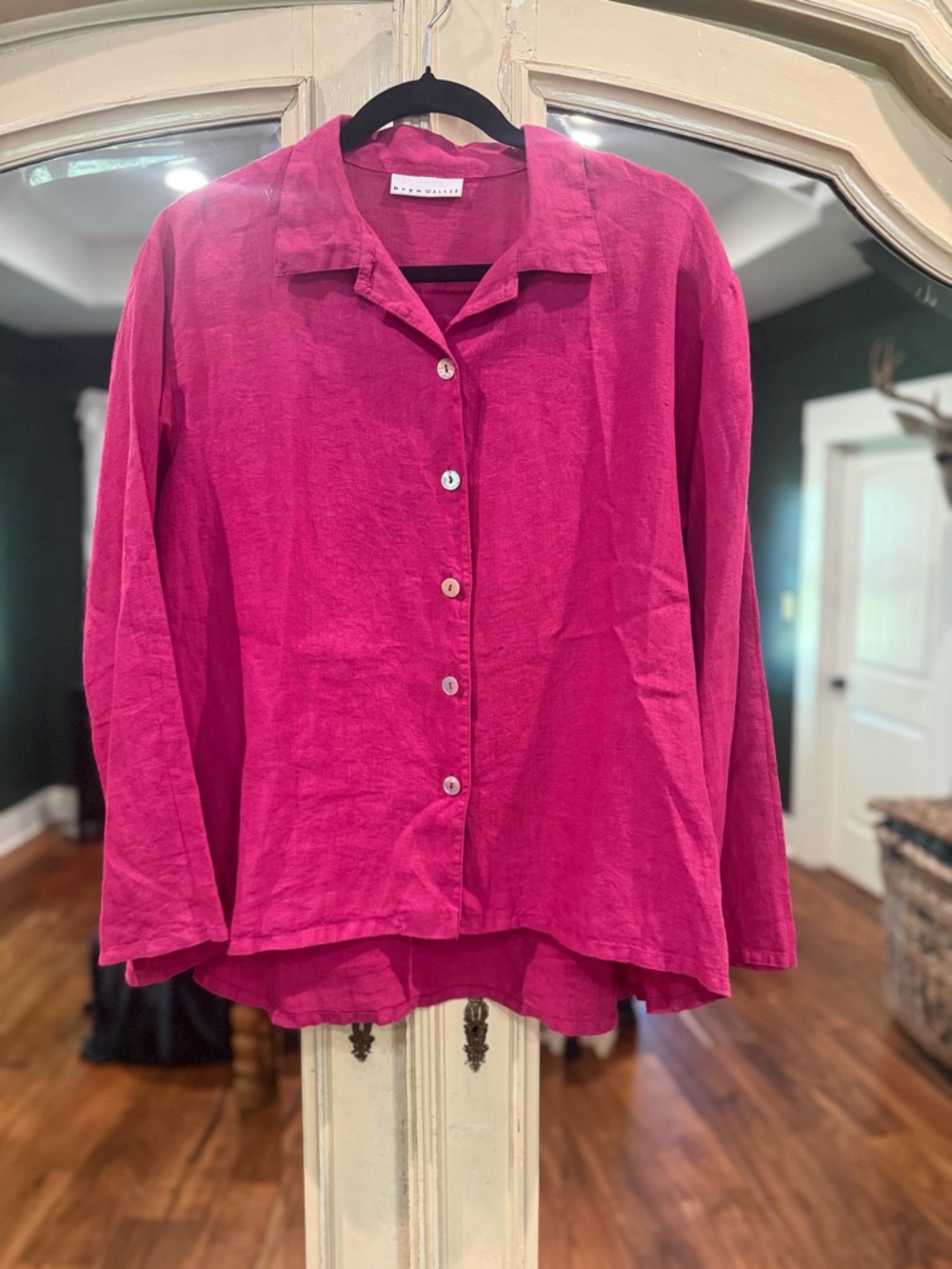 bryn Walker Women's Button-Down Shirt in Fuchsia